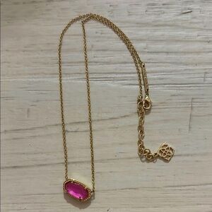 Kendra Scott Gold Pink Necklace Elegant Accessories